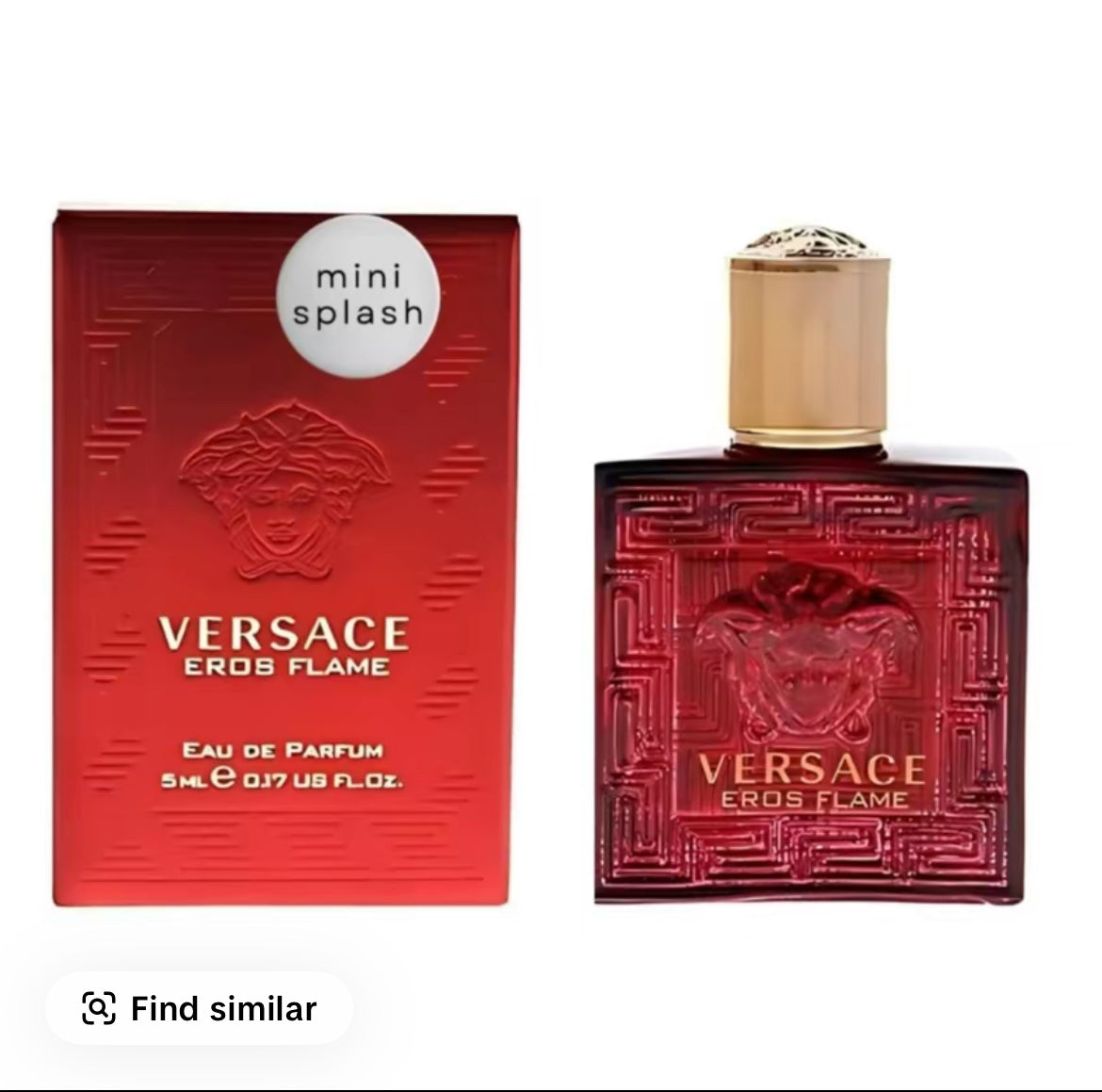 Versace Mini Cologne Set for Men – 4 x 0.17 oz (5 ml) Bottles: Eros, Eros Flame, Eau Fraiche, Dylan Blue